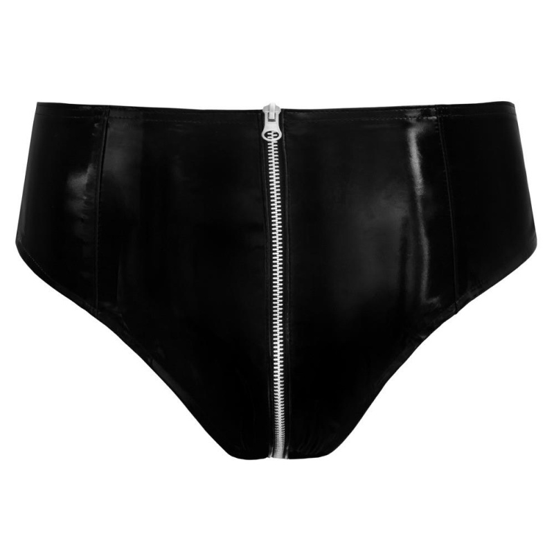 Vinyl Pants with a Zip L - 7