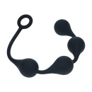 Waterdrop Silicone Anal Balls - L - 40mm - Black - 1