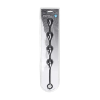 Waterdrop Silicone Anal Balls - L - 40mm - Black - 1 2