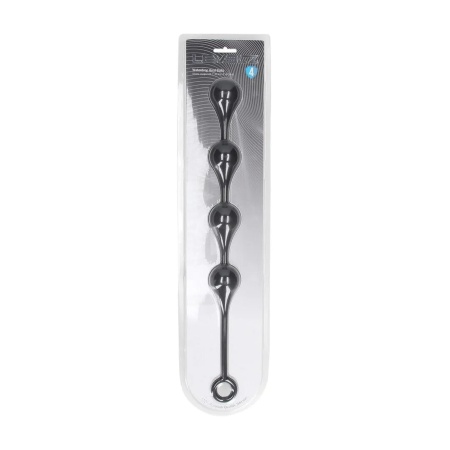 Waterdrop Silicone Anal Balls - L - 40mm - Black - 2
