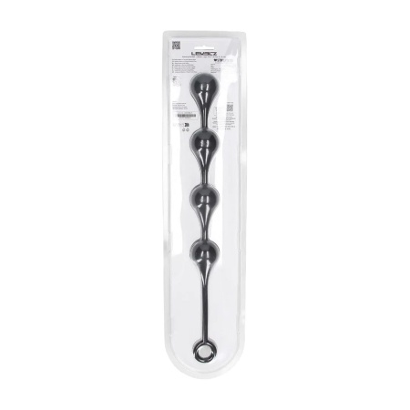 Waterdrop Silicone Anal Balls - L - 40mm - Black - 4