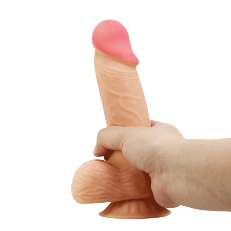 Dildo Sliding Skin z przesuwaną skórą i przyssawką 21,8 cm - 7