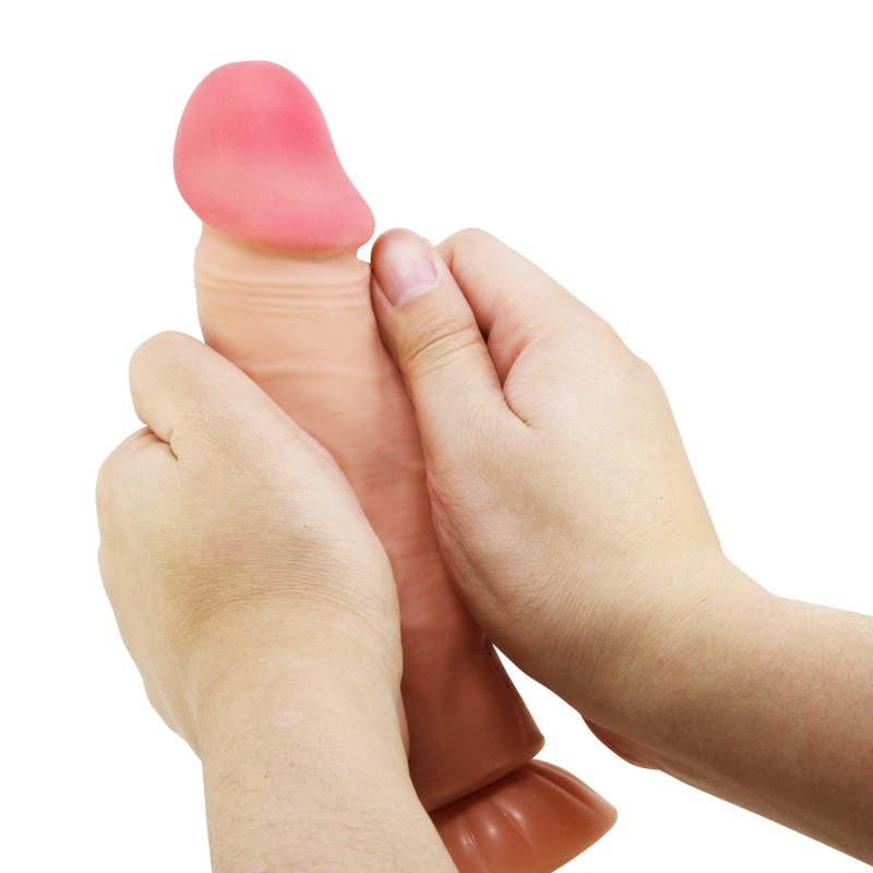 Dildo Sliding Skin z przesuwaną skórą i przyssawką 21,8 cm - 8