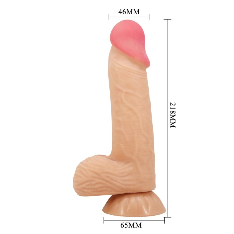 Dildo Sliding Skin z przesuwaną skórą i przyssawką 21,8 cm - 10