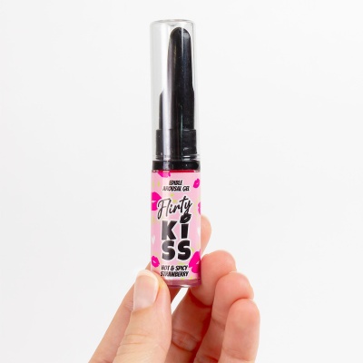 FLIRTY KISS EDIBLE AROUSAL GEL - STRAWBERRY AND MINT - 1 2