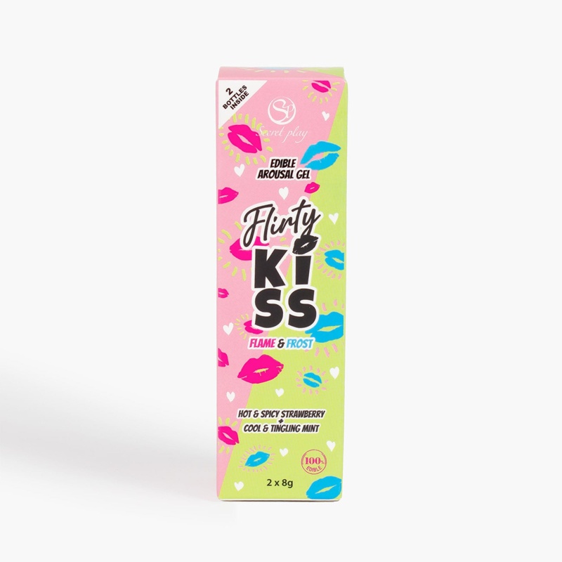 FLIRTY KISS EDIBLE AROUSAL GEL - STRAWBERRY AND MINT - 4