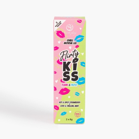 FLIRTY KISS EDIBLE AROUSAL GEL - STRAWBERRY AND MINT - 4