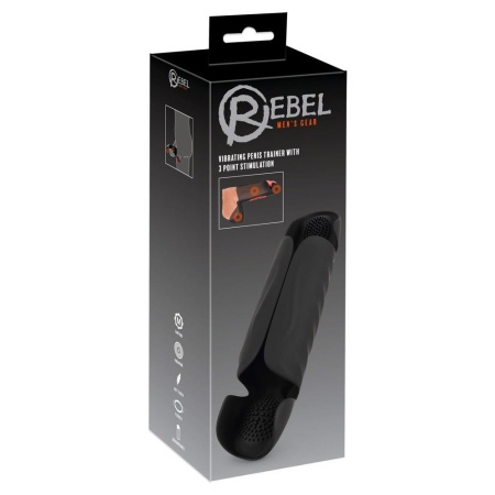 Masturbator Rebel Vibrating Penis Trainer: 3 silniki, 3-punktowa stymulacja, długość 22,1 cm - 1