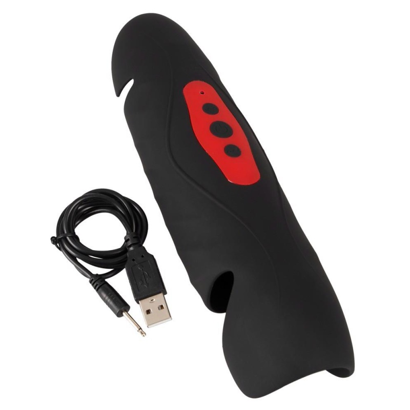 Masturbator Rebel Vibrating Penis Trainer: 3 silniki, 3-punktowa stymulacja, długość 22,1 cm - 9
