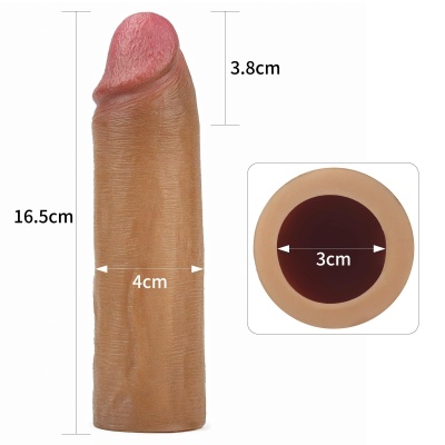 Przedłużka na penisa Add 1 Nature Extender 16,5 cm, kolor brązowy - 1 2