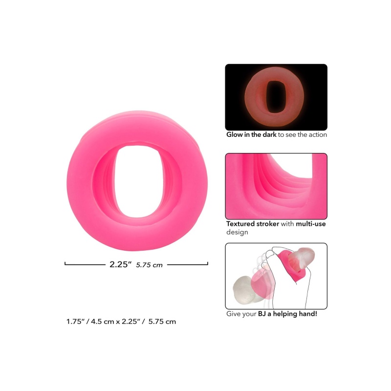 Stroker Slop Top Filthy Luv z żebrowanym kanałem i efektem glow in the dark, 4,5 × 5,75 cm - 14