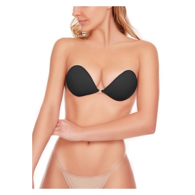 FIT CLOTH ADHESIVE SILICONE BRA BLACK CUP A - 1