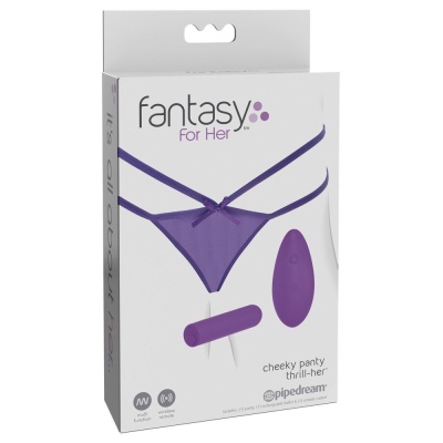 Wibrujące majtki FFH Petite Panty Thrill-Her z wibrobulletem 7,6 cm, pilotem i regulacją obwodu talii 76–107 cm - 1