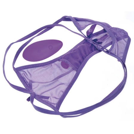 Wibrujące majtki FFH Petite Panty Thrill-Her z wibrobulletem 7,6 cm, pilotem i regulacją obwodu talii 76–107 cm - 2