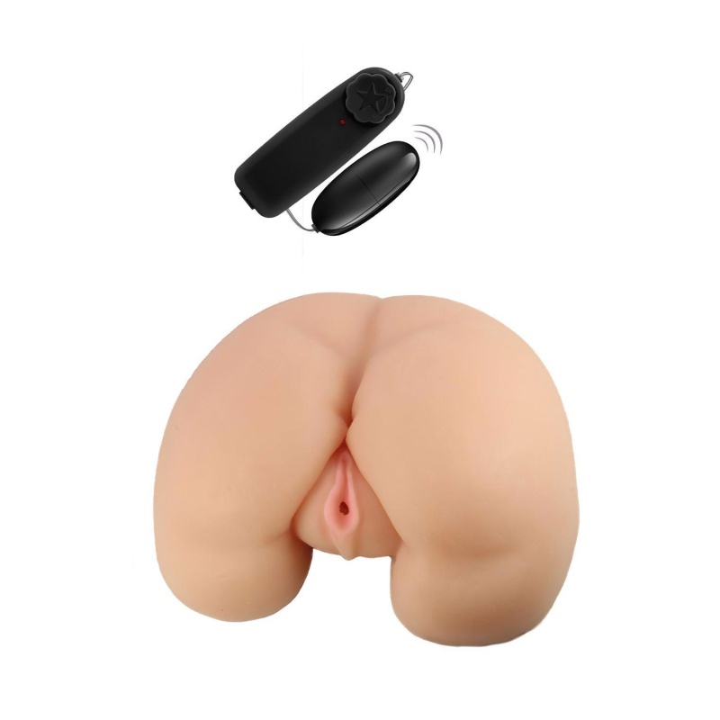 Masturbator EnLust Talia - tułów life-size 22,2 cm z podwójnym wejściem, teksturą żeberkową i kulką wibracyjną z pilotem - 2