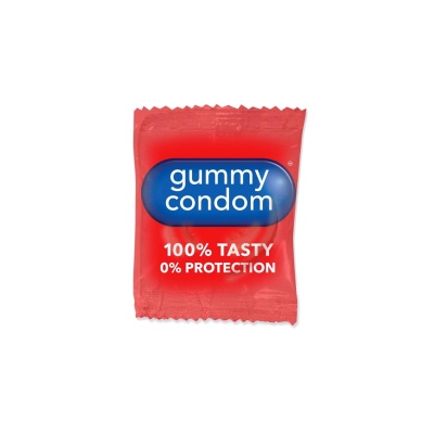 Gummy Condoms Candy White - 1 2