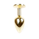 Biżuteria analna Plug-Jewellery Gold PLUG-Red - stal nierdzewna z kryształem, dł. 7 cm, śr. korpusu 2,7 cm - 6