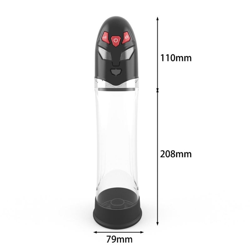 Pompka erotyczna PASSION PUMP - automatyczne zasysanie 0-40 kPa, 4 tryby masażu, IPX7, długość 31,6 cm - 5