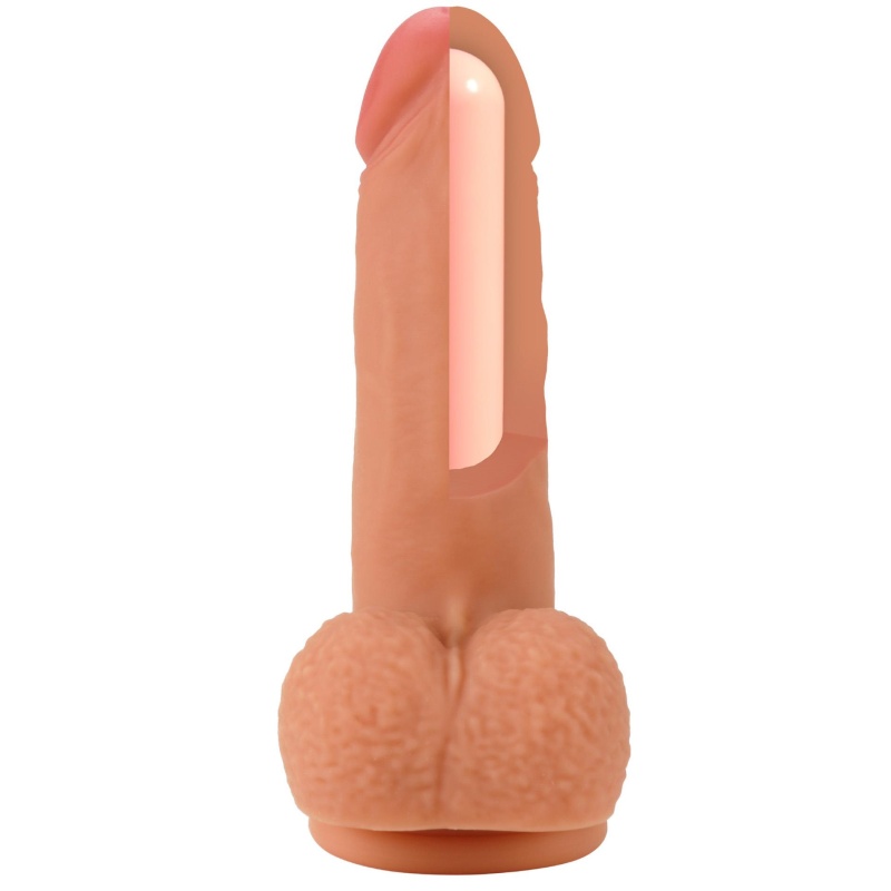 Dildo INFERNO 18 cm z płynnego silikonu i z przyssawką - 3