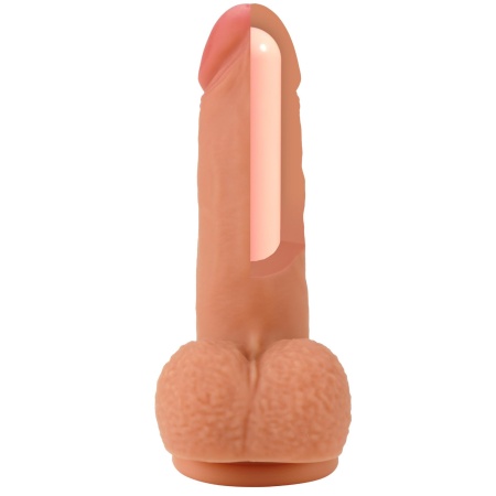 Dildo INFERNO 18 cm z płynnego silikonu i z przyssawką - 3