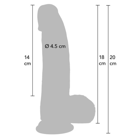 Dildo INFERNO 18 cm z płynnego silikonu i z przyssawką - 10