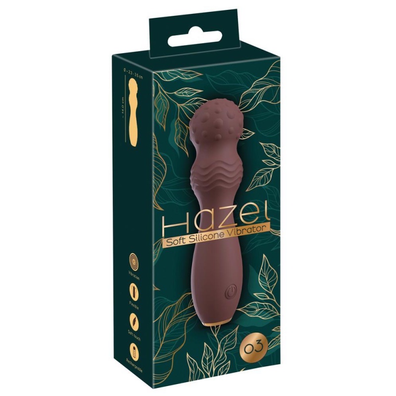 Wibrator Hazel 03 z elastyczną głowicą, 10 trybami wibracji, długość 14 cm - 1