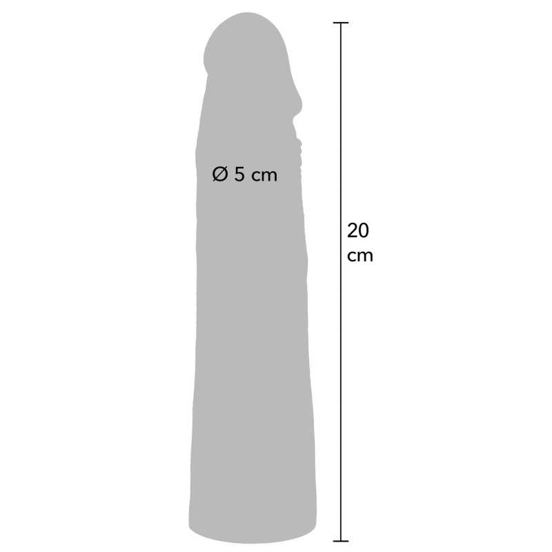 Nakładka na penisa INFERNO z płynnego silikonu 20 cm - 9