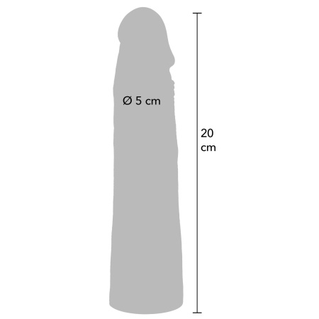 Nakładka na penisa INFERNO z płynnego silikonu 20 cm - 9