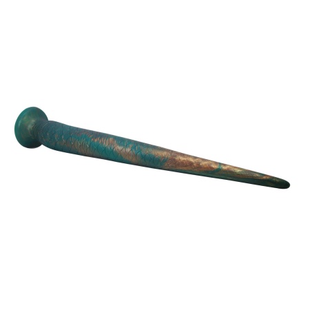 Dildo fantasy Verdant Titan 47 cm z teksturą łusek i przyssawką - 5