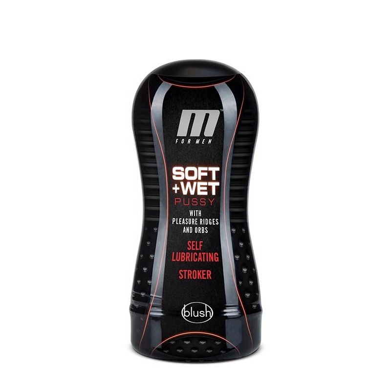 Samosmarujący stroker M for Men Soft & Wet Vanilla z zaworem podciśnienia, 18,4 cm - 1
