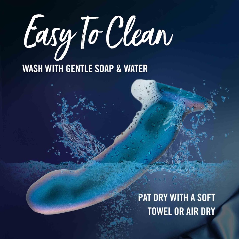 Rebellion Peg Blue - zakrzywiony dildo G-spot z silikonu platynowego, kompatybilny z uprzężą strap-on, 14,6 cm - 11