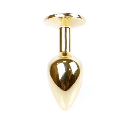 Korek analny Jewellery Gold PLUG Clear, stal nierdzewna, anatomiczny, 7 cm x 2,7 cm - 6