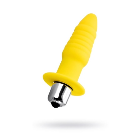 Korek analny wibracyjny Lancy Anal Vibro Plug - zakrzywiony, spiralnie rowkowany, z metalową końcówką - 1