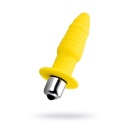 Korek analny wibracyjny Lancy Anal Vibro Plug - zakrzywiony, spiralnie rowkowany, z metalową końcówką - 1