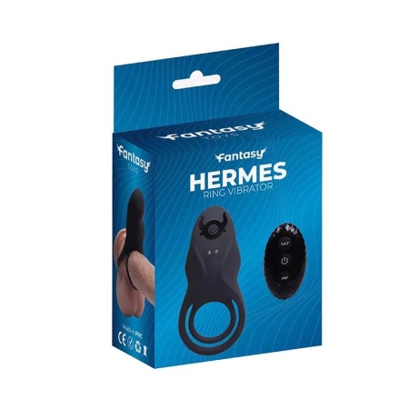 Vibro pierścień z bezprzewodowym pilotem Hermes - 7 trybów wibracji, podwójna konstrukcja, średnice wewnętrzne 3,5 cm i 5 cm - 4