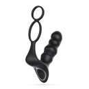 Wibrator prostaty Crixus z pilotem – czarny, silikonowy, 14,5 cm - 2