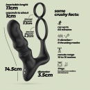 Wibrator prostaty Crixus z pilotem – czarny, silikonowy, 14,5 cm - 6