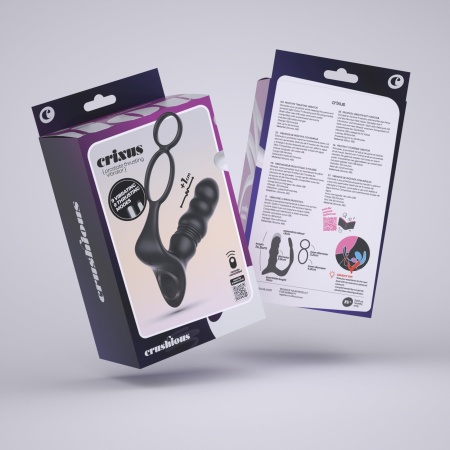 Wibrator prostaty Crixus z pilotem – czarny, silikonowy, 14,5 cm - 7