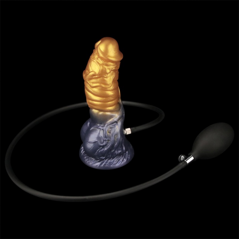Nadmuchiwane dildo 7.5'' Dual Density silikon platynowy 19 cm - 10