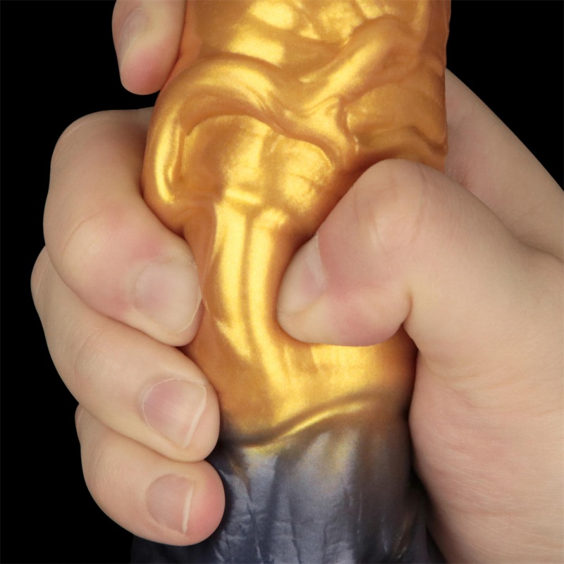 Nadmuchiwane dildo 7.5'' Dual Density silikon platynowy 19 cm - 15