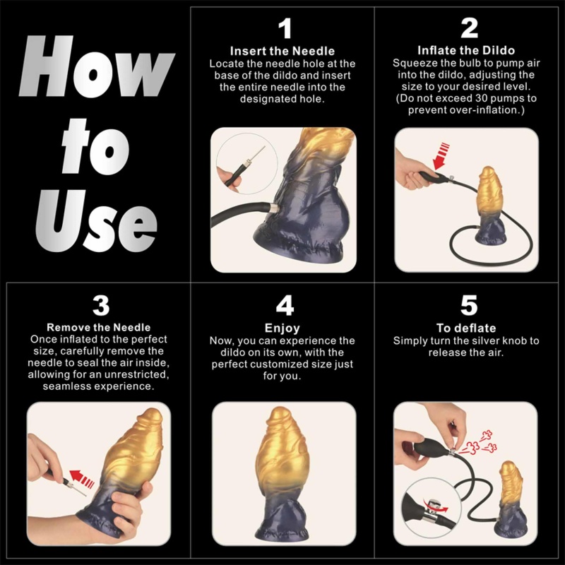 Nadmuchiwane dildo 7.5'' Dual Density silikon platynowy 19 cm - 16