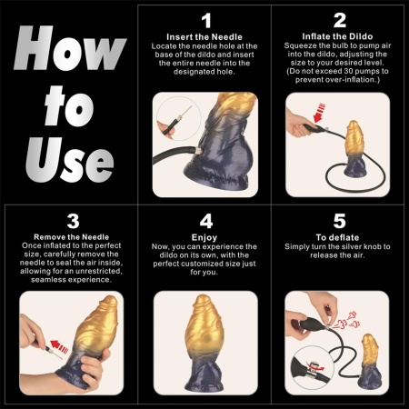Nadmuchiwane dildo 7.5'' Dual Density silikon platynowy 19 cm - 16