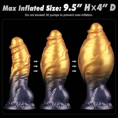 Nadmuchiwane dildo 7.5'' Dual Density silikon platynowy 19 cm - 17