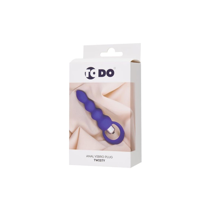 Korek analny wibrujący ToDo by Toyfa Twisty, silikonowy, fioletowy, 14 cm, Ø 3,2 cm - 12