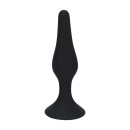 Slim Silicone Anal Plug - M - Black - 1