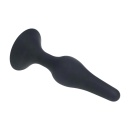 Slim Silicone Anal Plug - M - Black - 4