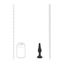 Slim Silicone Anal Plug - M - Black - 6