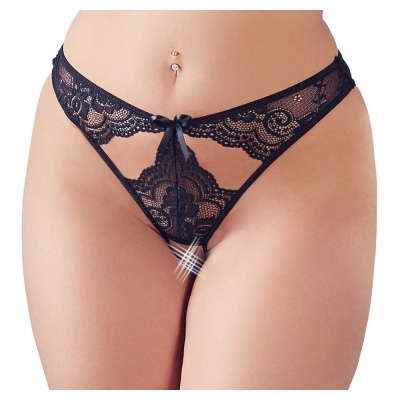 Crotchless Briefs black LP-789 - 1 2