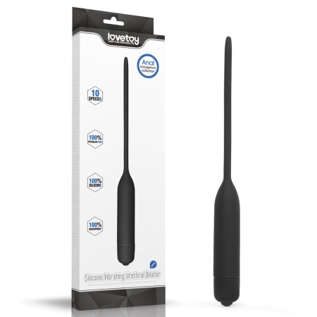 Wibrujący rozszerzacz cewki moczowej 12 cm, 5 mm, czarny - 1