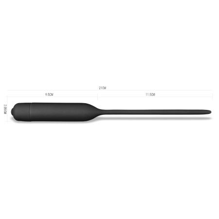 Wibrujący rozszerzacz cewki moczowej 12 cm, 5 mm, czarny - 6